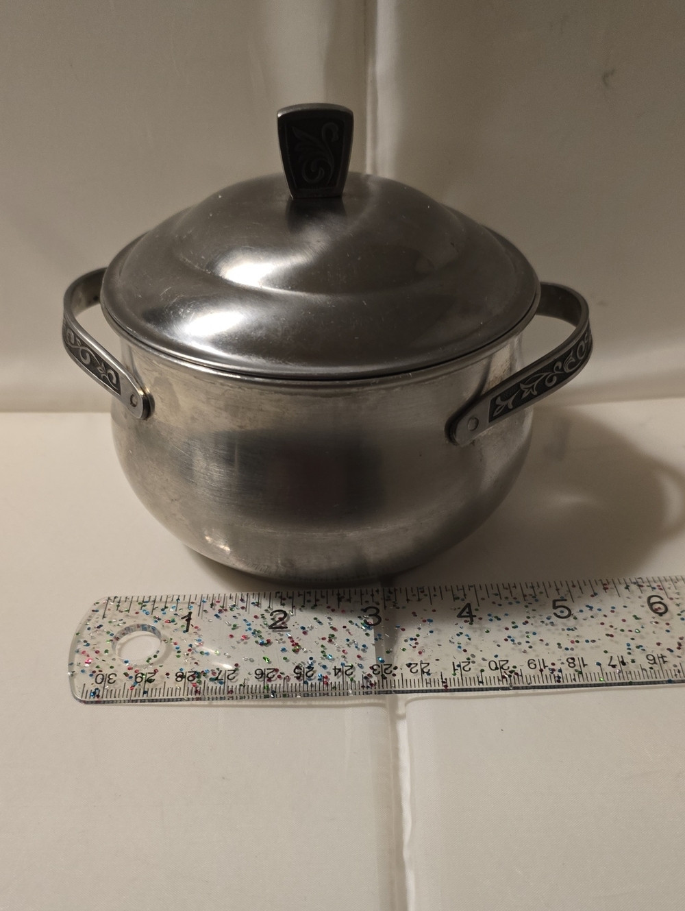 Vintage Riviera Monterey Stainless Steel Sugar Condiment Server Lid Handles